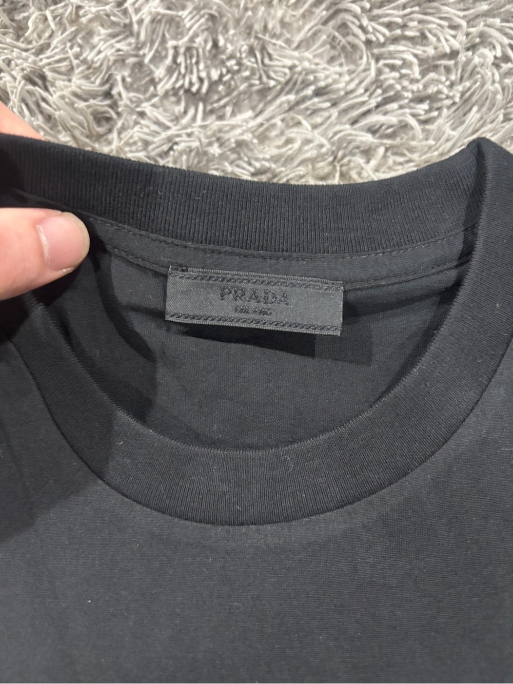 Prada Black Cotton Tee